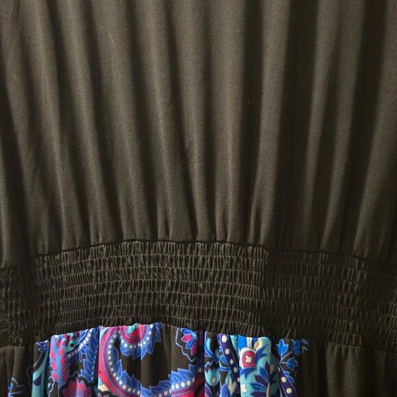 Black Lane Bryant Paisley dress, 18 - Picture 4 of 8